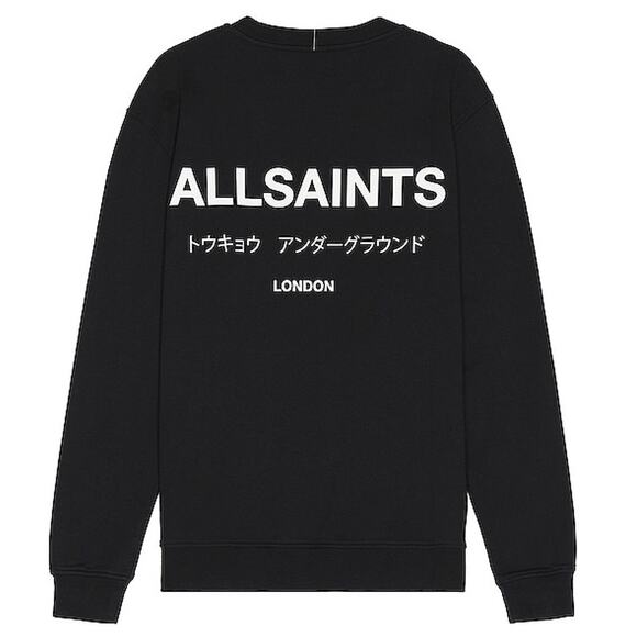 AllSaints Other - Allsaints Logo Jet Black Underground Sweatshirt Size M